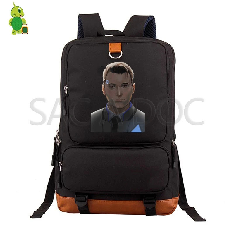 Detroit Become Human RK800 Backpack College Student School Bags for Teenage Girls Boys Laptop Backpack Cosplay Travel Rucksack - Цвет: 29