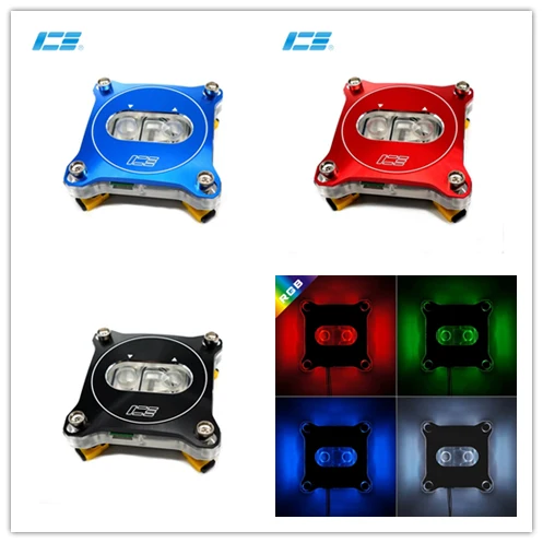 Черные туфли высокого качества красный синий IceMan охладитель RGB светодиодный