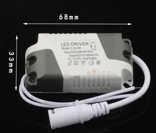 10 шт./лот Светодиодный драйвер 1 3 Вт AC85 265V DC 300 мА осветительный трансформатор для