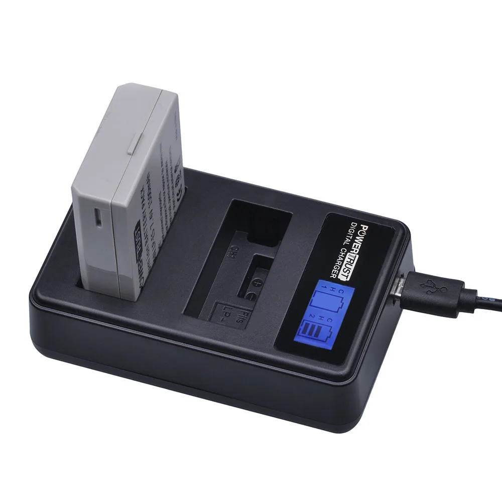 Powertrust 2 шт. LP-E5 LPE5 LP E5 камера батарея + ЖК-дисплей двойной USB зарядное устройство для