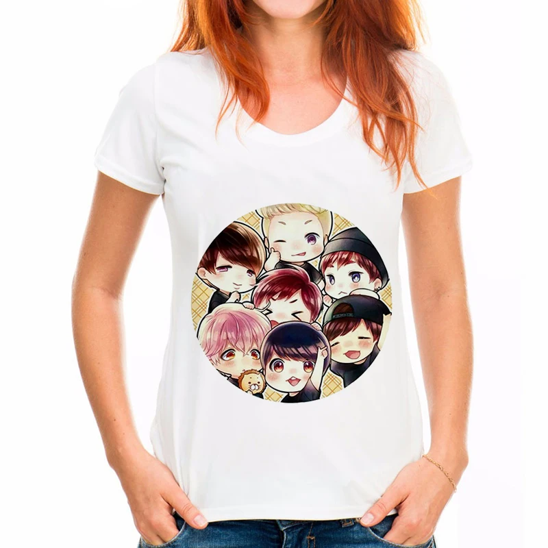 Футболка женская с коротким рукавом и принтом | Женская одежда