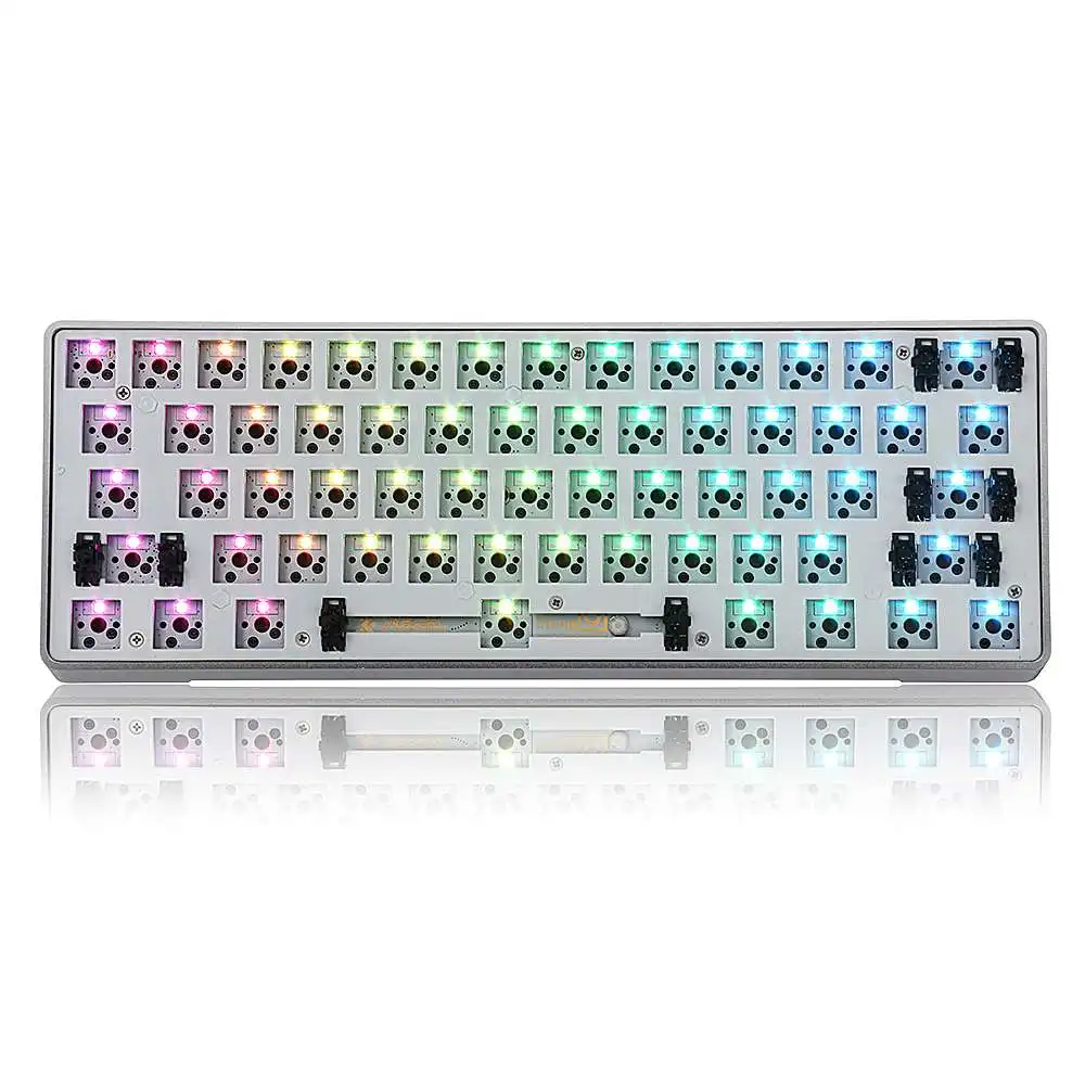 Горячая замена 60% клавиатура RGB специальный комплект Монтаж на печатной плате пластина [версия из алюминиевого сплава] Geek индивидуальные GK61