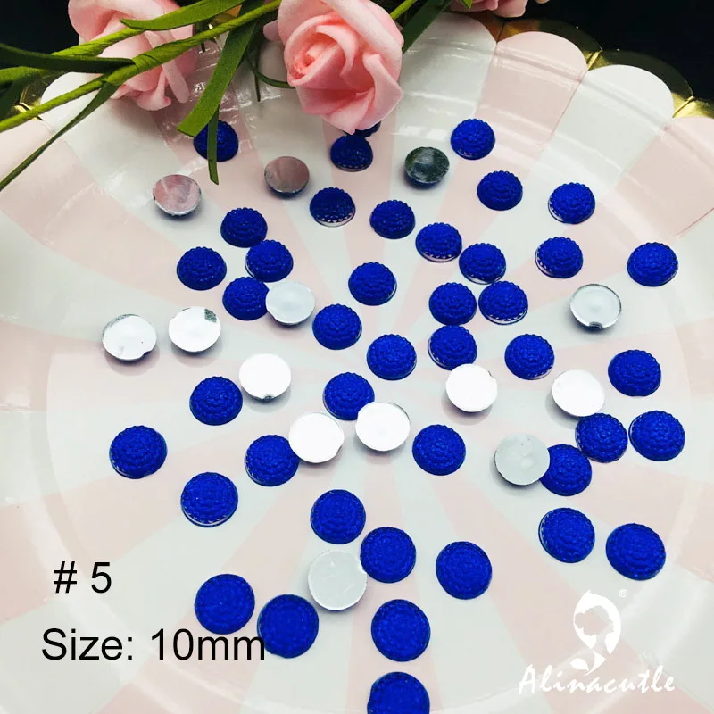 No 5 dark blue 100 шт 10 мм драгоценные камни с плоским дном с плоской задней поверхностью, круглые алмазные кристаллы, наклейки "камни", драгоценные камни, поделки своими руками, художественные ремесла, кристаллы для скрапбукинга - Цвет: No 5 dark blue