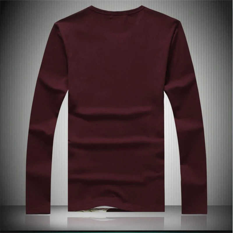 

Chinese style exquisite dragon pattern printing long-sleeved t shirt Autumn 2018 high-quality cotton boutique t shirt men L-XXXL