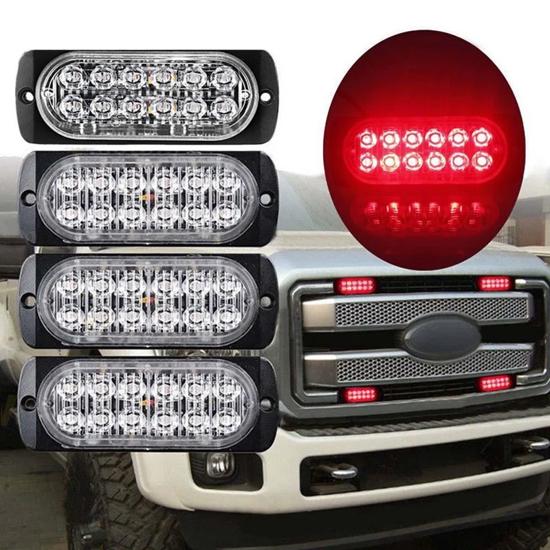 4 шт. Красный 12/Led аварийная вспышка свет автомобиль внедорожник Грузовик