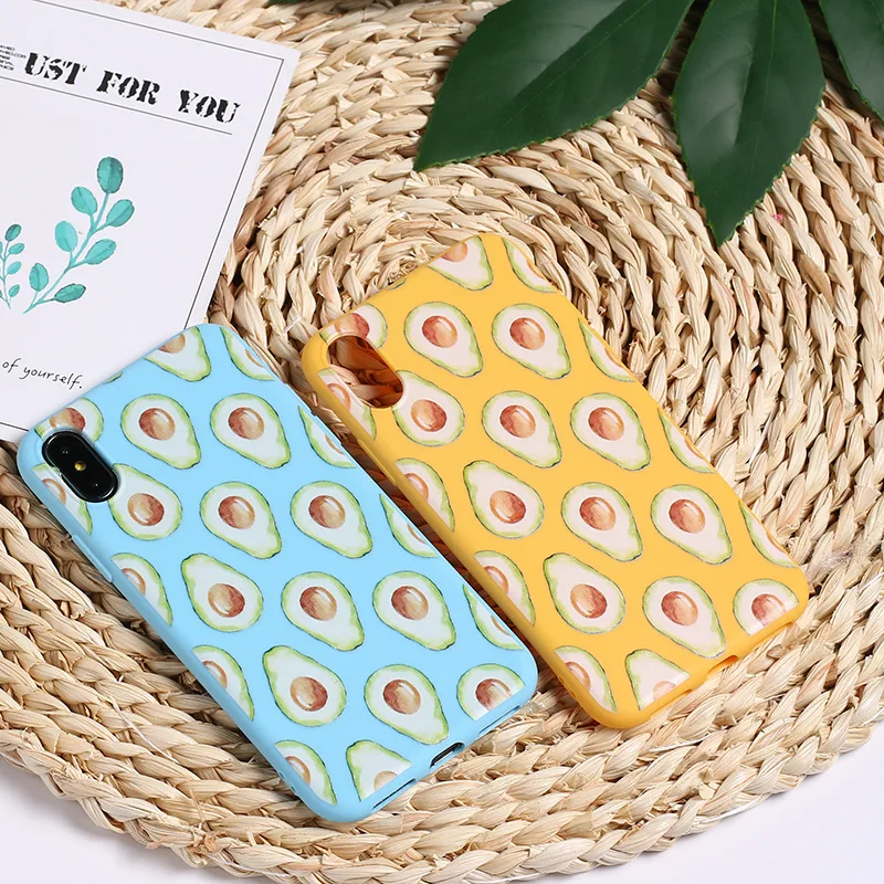 3D мультфильм милые фрукты авокадо чехол для iPhone X XS MAX XR 10 8 7 Plus 6 6s plus телефона Kawaii