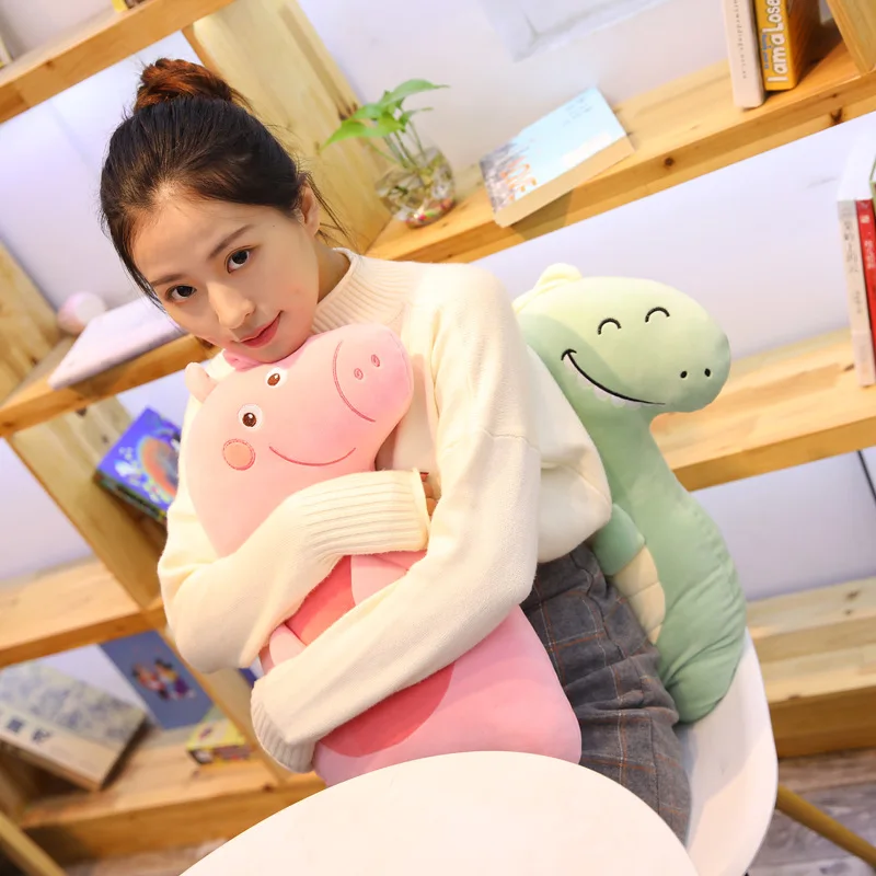 Горячая продажа вниз хлопок Мягкий динозавр большая подушка чистая красный