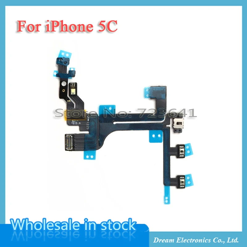 Гибкий кабель питания для iPhone 5C 4 4G 4S Mute переключатель громкости ВКЛ./ВЫКЛ.