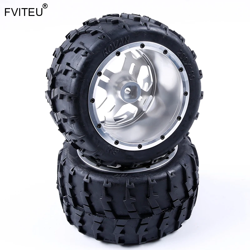 FVITEU CNC Металлические Колеса Шины Набор для 1/5 FG Rovan BM Monster Truck RC автомобилей