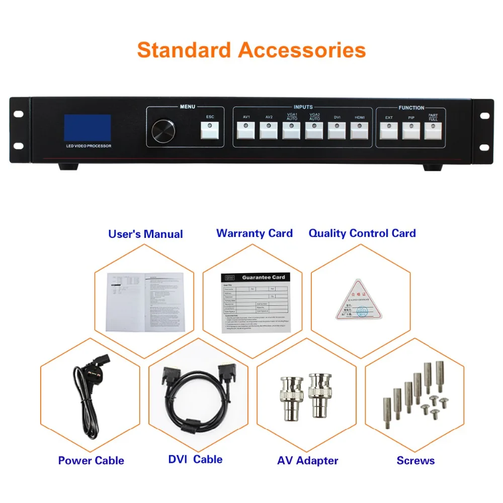 

Free shipping Brazil MVP508 Video Processor with 2 novastar msd300 for Campinas Sao Luis high brightness p10 led screen