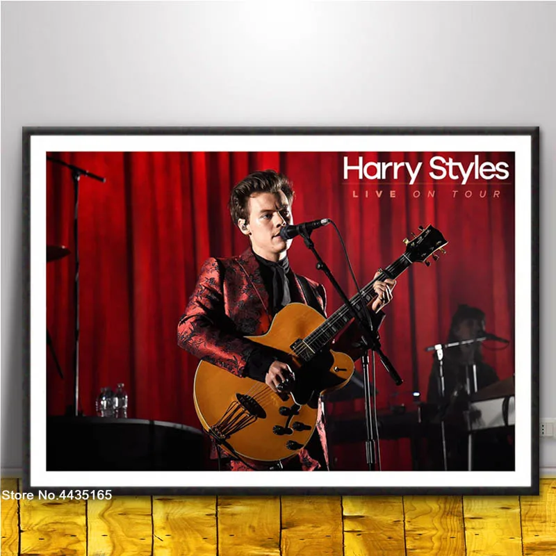 Светло-серый Плакаты и принты Harry Styles», певица звезда альбом музыка постер Live Холст Картина Wall Art печати для Гостиная домашний декор - Цвет: Светло-серый