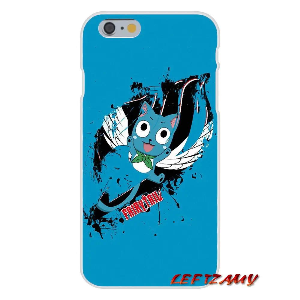 Для iPhone X XR XS MAX 4 4S 5 5S 5C SE 6 S 7 8 Plus ipod touch силиконовые чехлы для телефонов Happy Natsu flying cat