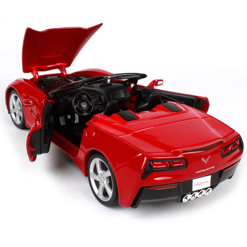 Maisto 1:24 2014 corvette stingray красный желтый автомобиль литья под давлением модель