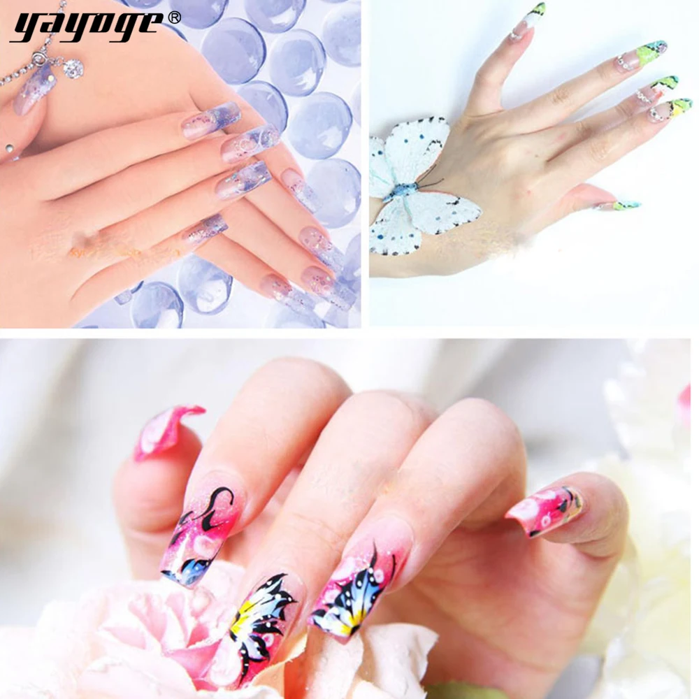 

Yayoge 100pcs French Nail Form Tips Acrylic UV Gel Tips Extension Curl Form Builder Gel Sticker Form Guide Stencil Manicure Tool