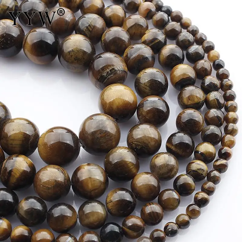 

Fashion Natural Tiger Eye Beads 4mm 6mm 8mm 10mm 12mm DIY Jewelry Accessories Findings Round Ball Stone loose Beads Strand