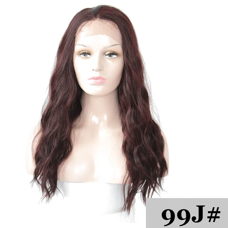 # 99J Парики из искусственных волос без шапочки-основы Волнистые черный парик из натуральных волос - Цвет: # 99J