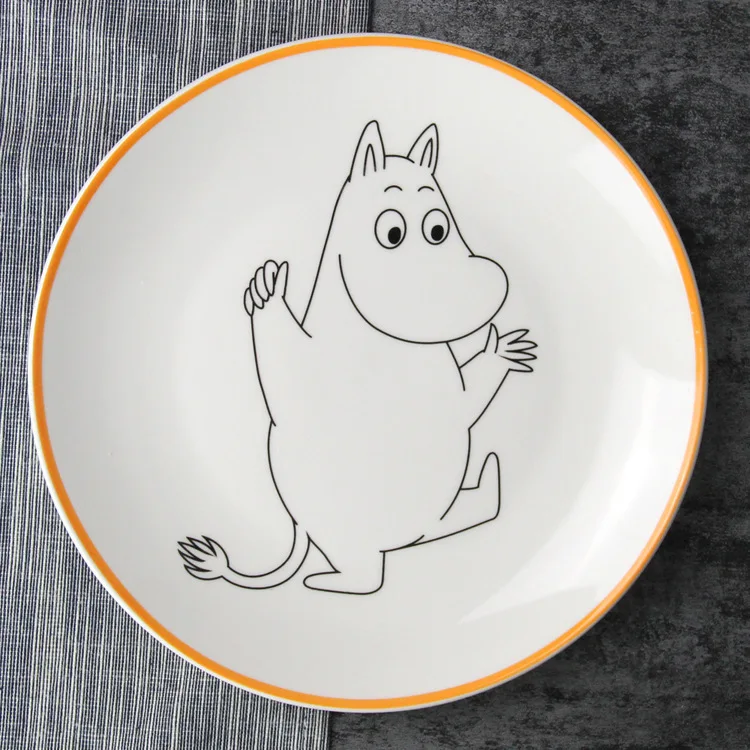 Mumin 4 шт./лот 8 дюймов мультфильм Муми керамика блюдо Ресторан бытовой западный стиль еда торт стейк на ужин тарелки Iqos лоток
