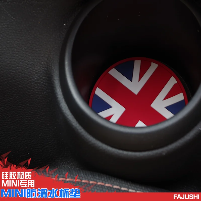 Jack Union силикагель Противоскользящий автомобильный коврик для чашки подставка для Mini Cooper One+ S Clubman Countryman R55 R56 R60 R61 F56 F55 F60