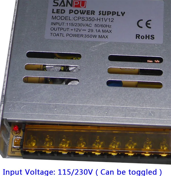 5 V/12 V/24 V Крытый 60 W/100 W/150 W/250 W/300 W/350 W/400 W IP20 ультра тонкий постоянной Напряжение переключатель светодиодный управляющий источник питания для светодиодный s Дисплей - Цвет: 12V   350W