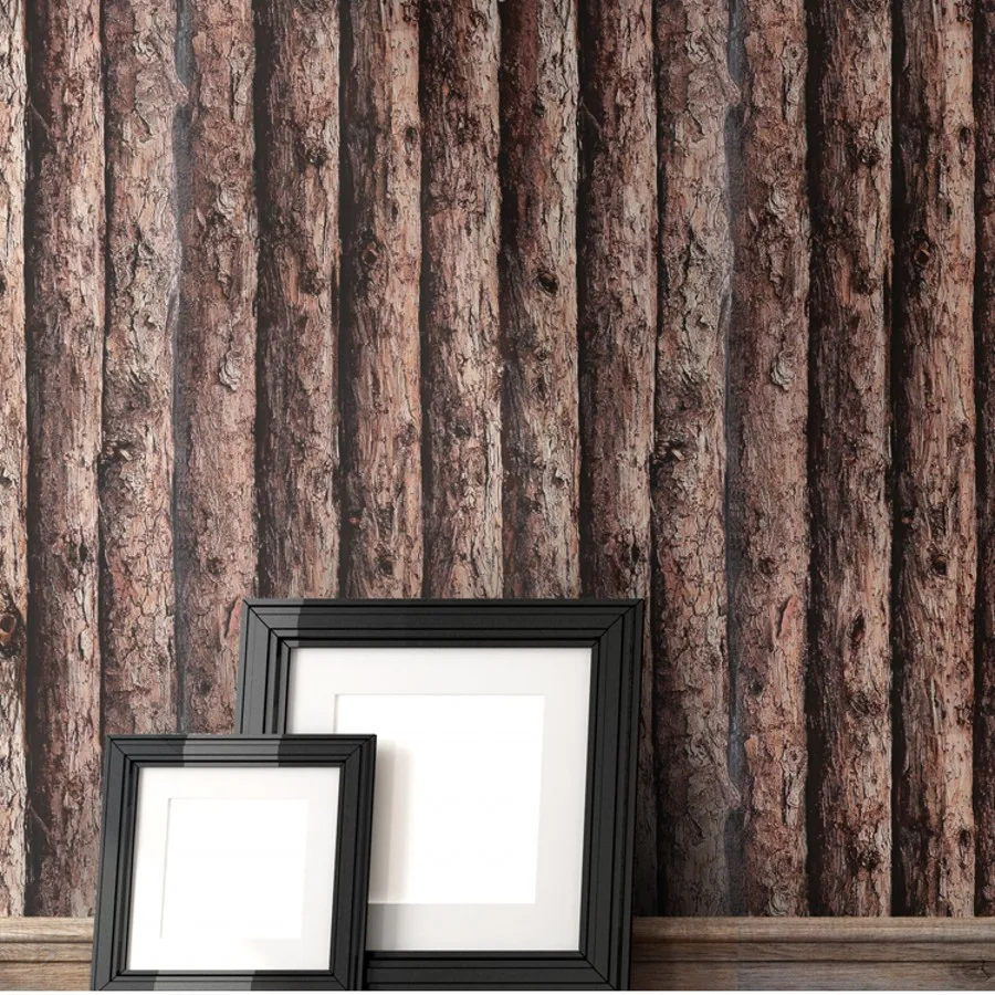 Фото Обои из древесины для стен 3d деревенская текстура Настенная Наклейка виниловая