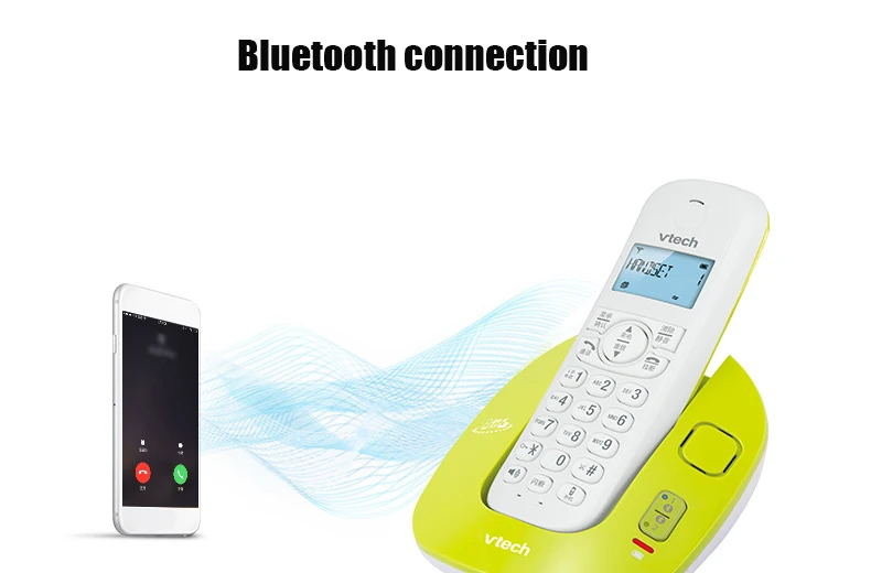 2,4 ГГц DECT6.0 Bluethooth беспроводной телефон для дома и офиса Bluetooth беспроводной стационарный телефон с одной двумя трубками