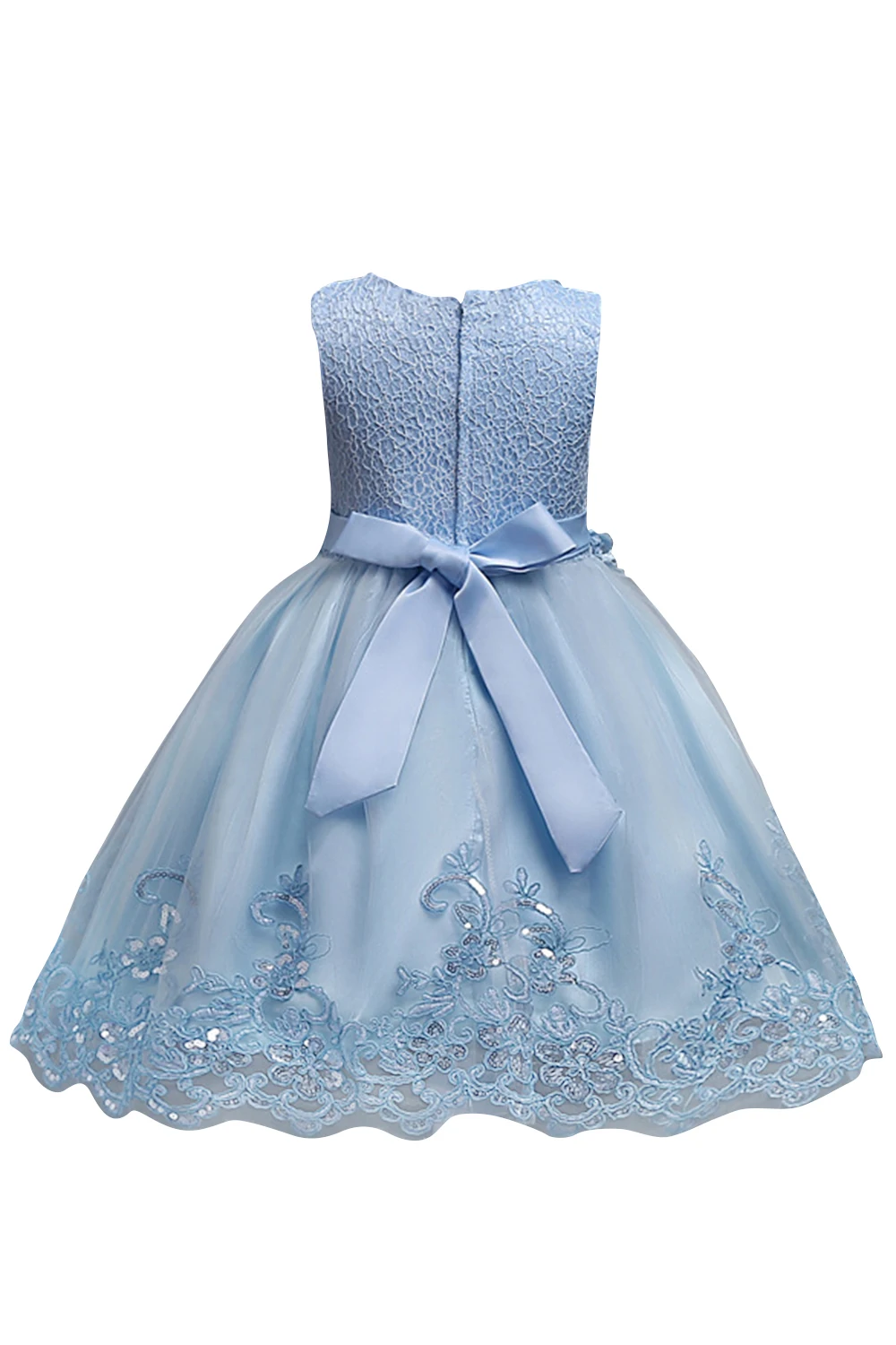 Pears Princess Girls Christmas Birthday Party Dresses Light Blue Lace Flower Girl Dress Wedding Kids | Детская одежда и обувь