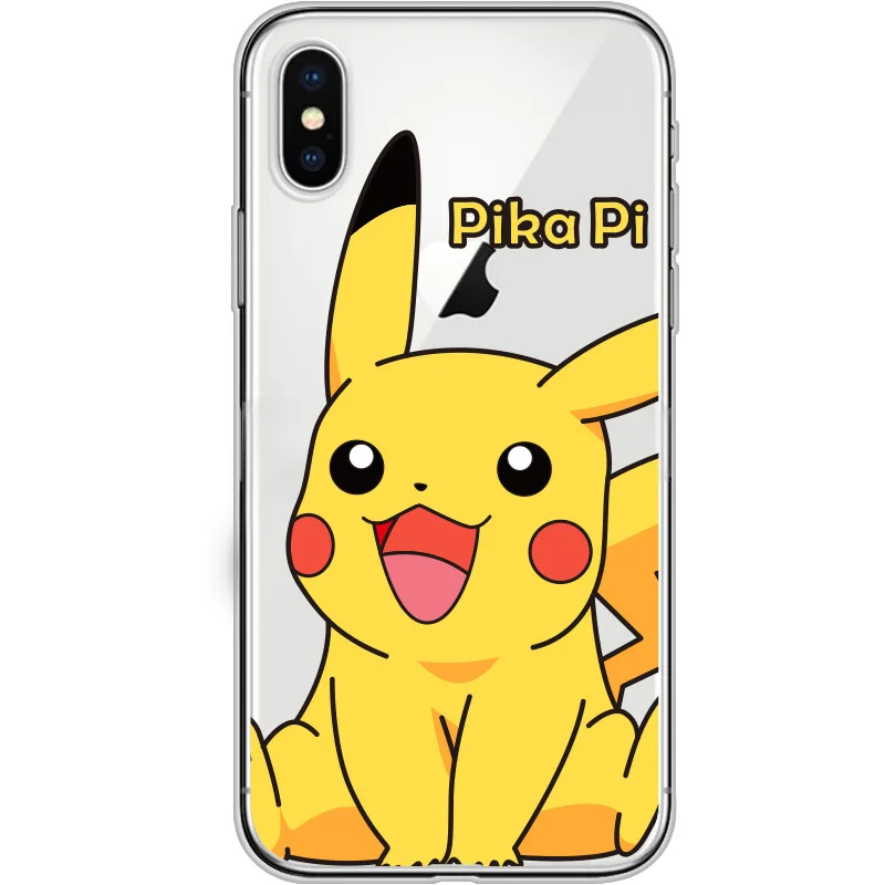Japanese Kawaii Pokemons cute anime phone case For coque iphone 7 8 puls 6s plus XS max silicon shell for cover X XR |