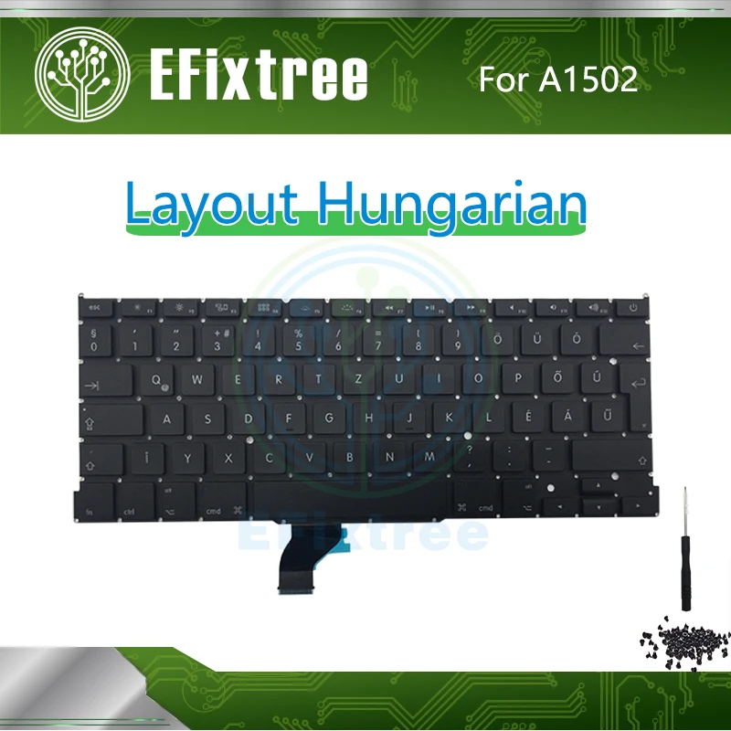 

New A1502 Keyboard Hungarian For Macbook Pro Retina 13" A1502 Layout Backlight Screw Screwdriver 2013-2015 EMC 2678 2875 2835