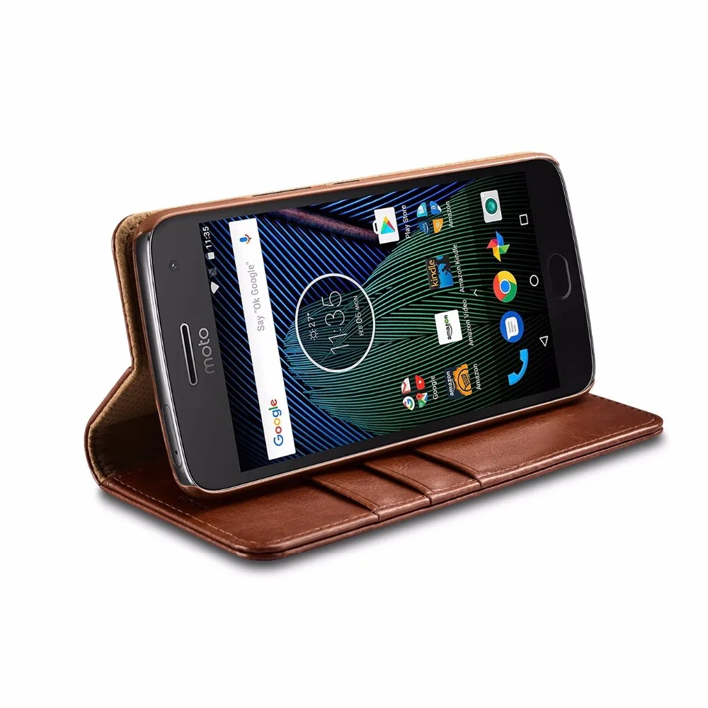 New for Motorola Moto G5 Plus Leather Phone Case Cover Brand Vintage Retro Card Holder Money Wallet Accessories |
