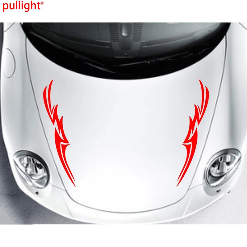 

Car Flash stripe Hood Decals Vinyl Art Tattoo Decor sticker