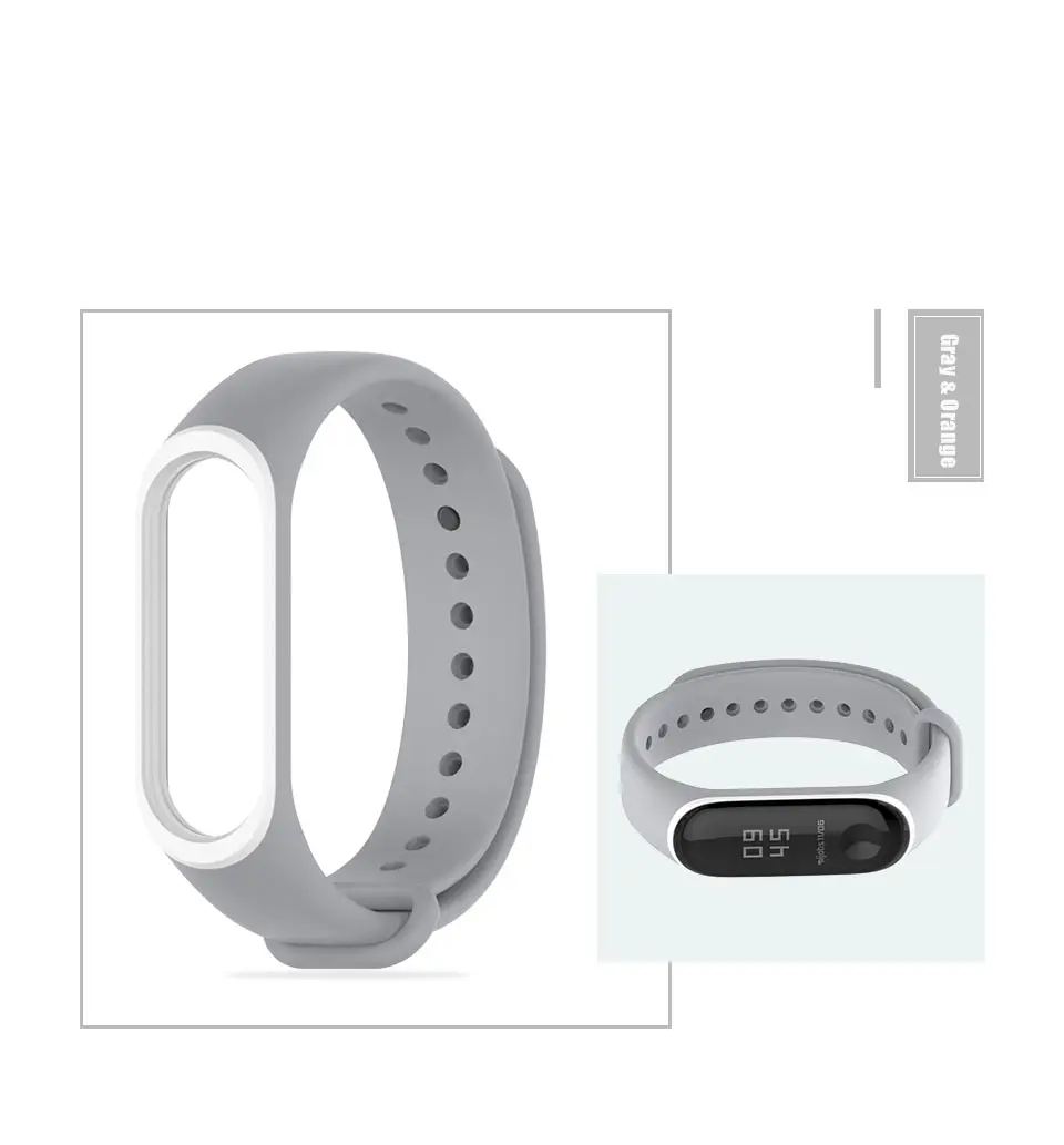 Mi Band 4/3 ремешок силиконовый браслет для Xiaomi mi 3/4 аксессуары браслет mi Band 3/4 замена двойной цвет ремни