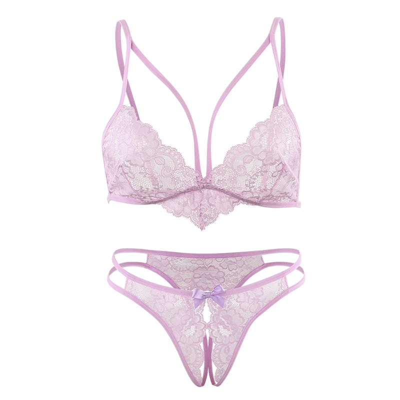 Pink-S6274 MUSHIERYA, женские комплекты эротического белья, сексуальный кружевной комплект из бюстгальтера и трусиков с цветочным рисунком, женское нижнее белье, трусы-бразильяны, женское нижнее белье - Цвет: Pink-S6274