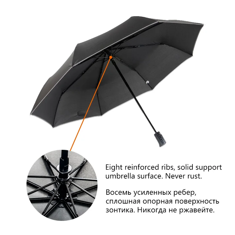 Новый полностью автоматический зонт 3 складных зонта Женский прочный