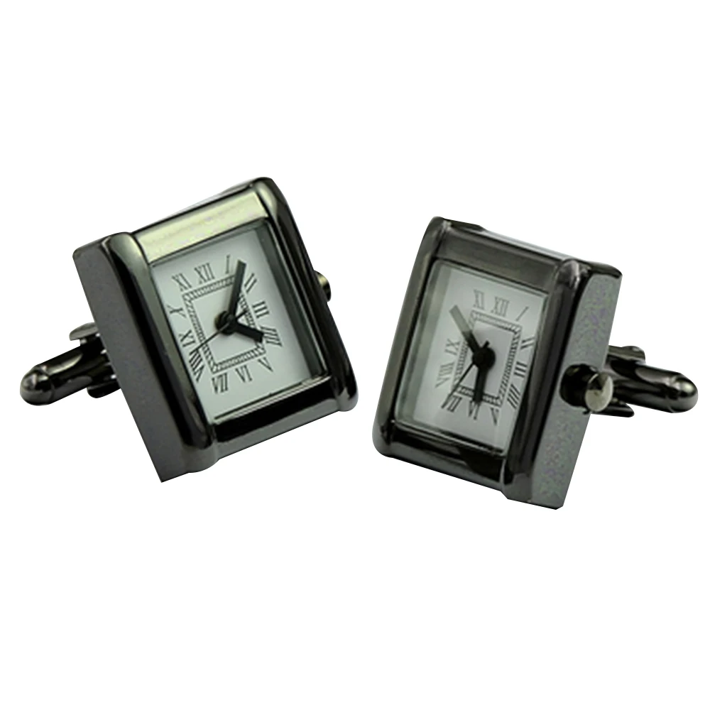 Luxury mens shirt cufflinks for cuff links watch function merchanical sliver plated prefect business gift | Украшения и