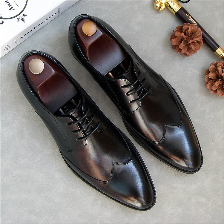 

Новинка; Лидер продаж; сезон весна; натуральная кожа; мужской строгий деловой стиль; дышащая обувь в стиле дерби; обувь для свадебной вечерин...