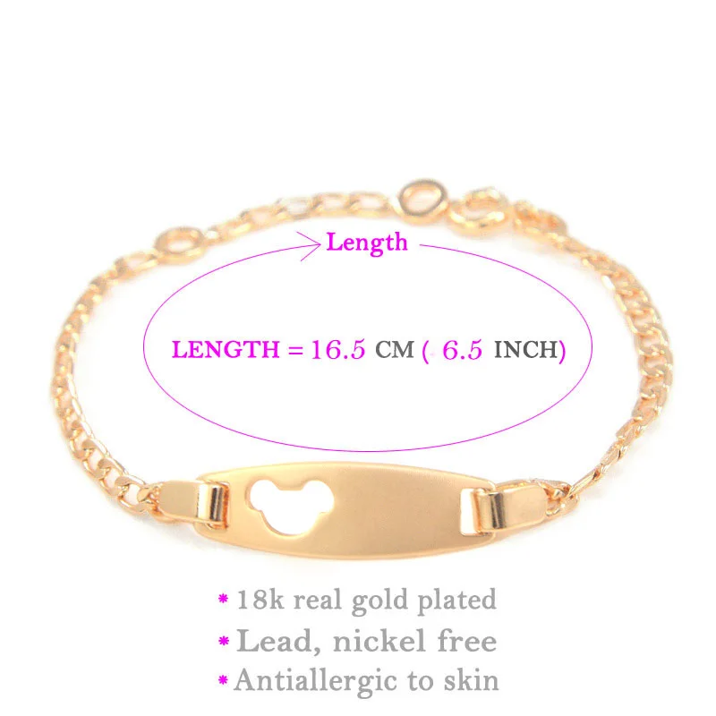 16 см детский браслет золотые детские украшения для крещения девочек и мальчиков