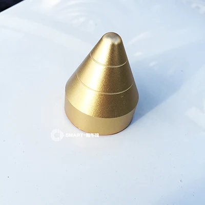 1pcs Gold-Sharp 1 шт. металлический умный анти-столкновения защита Авто декоративный автомобильный стикер анти-слежение автомобильные аксессуары круглый конус универсальная наклейка - Название цвета: 1pcs Gold-Sharp