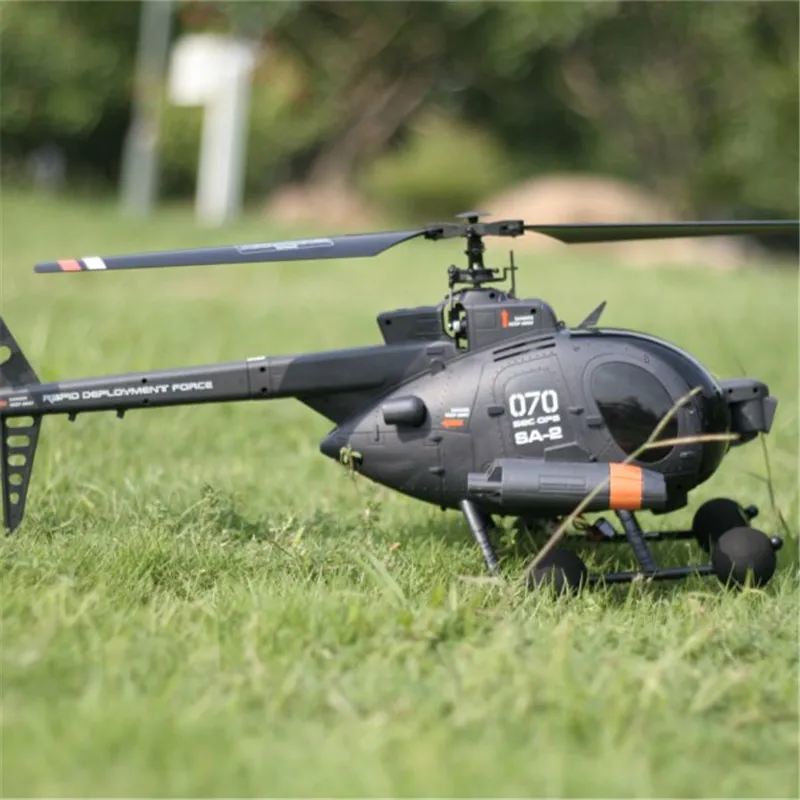 Оригинальный FX070C 2 4G 4CH 6 осевой гироскоп беспилотный MD500 Масштаб RC вертолет|rc