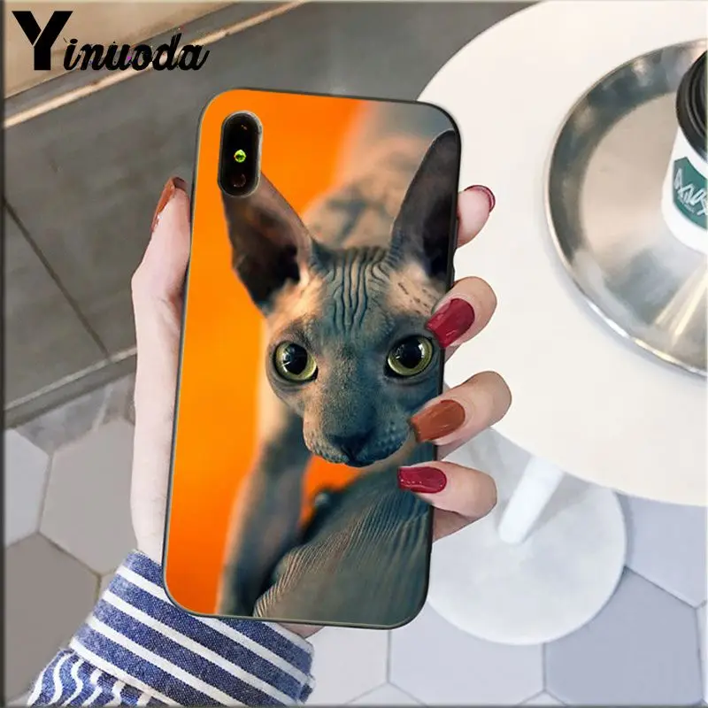A7 Yinuoda тату Сфинкс Кот искусство клиент высокое качество чехол для телефона для iPhone 5 5Sx 6 7 7plus 8 8Plus X XS MAX XR - Цвет: A7