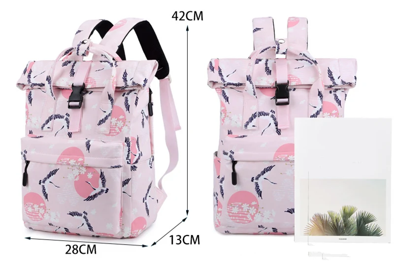 2019 детская школьная сумка с китайским принтом для девочек-подростков сумки книг