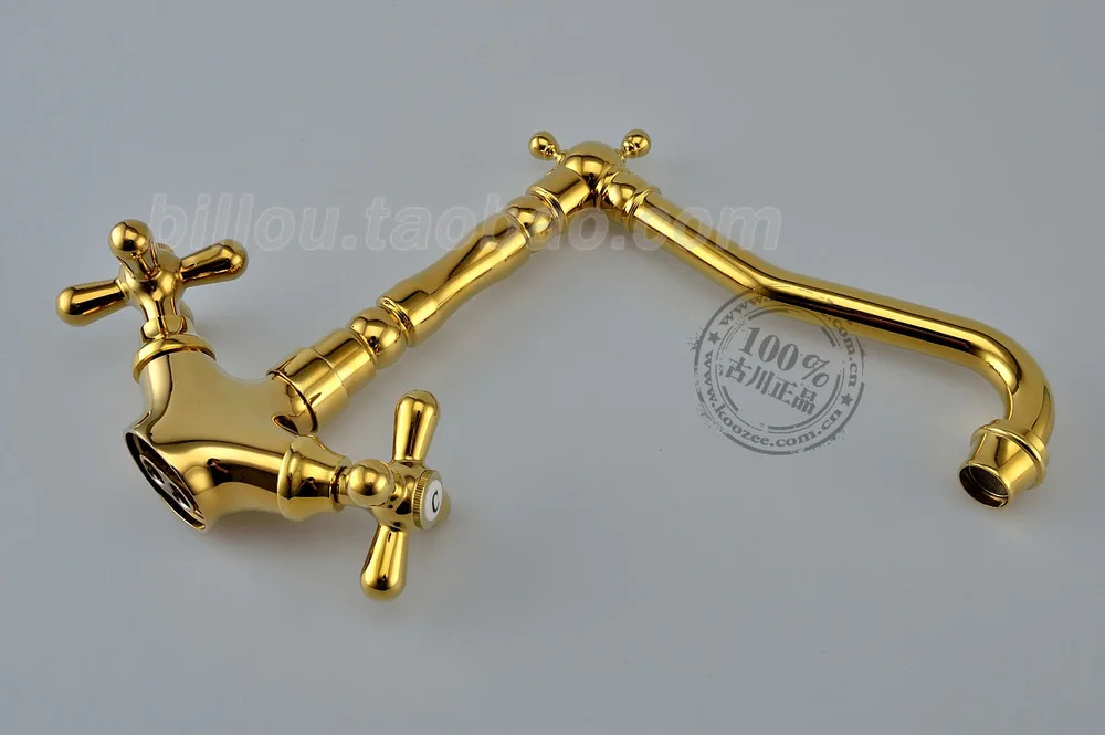 C титановый золотой медный смеситель для раковины горячей и холодной воды можно
