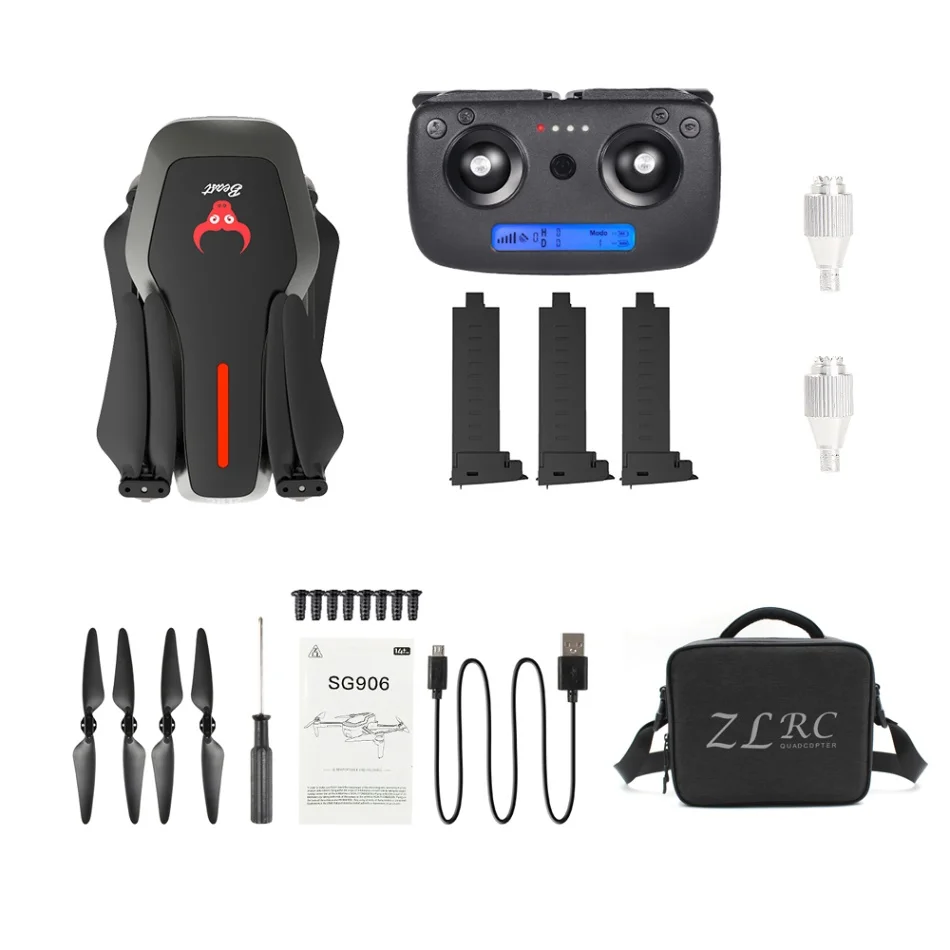 Black 3B Bag 5G Wifi FPV gps складной Дрон с камерой 4K HD 120 ° Широкий угол 500 м расстояние бесщеточный Дрон 25 минут время полета RC Квадрокоптер - Цвет: Black 3B Bag
