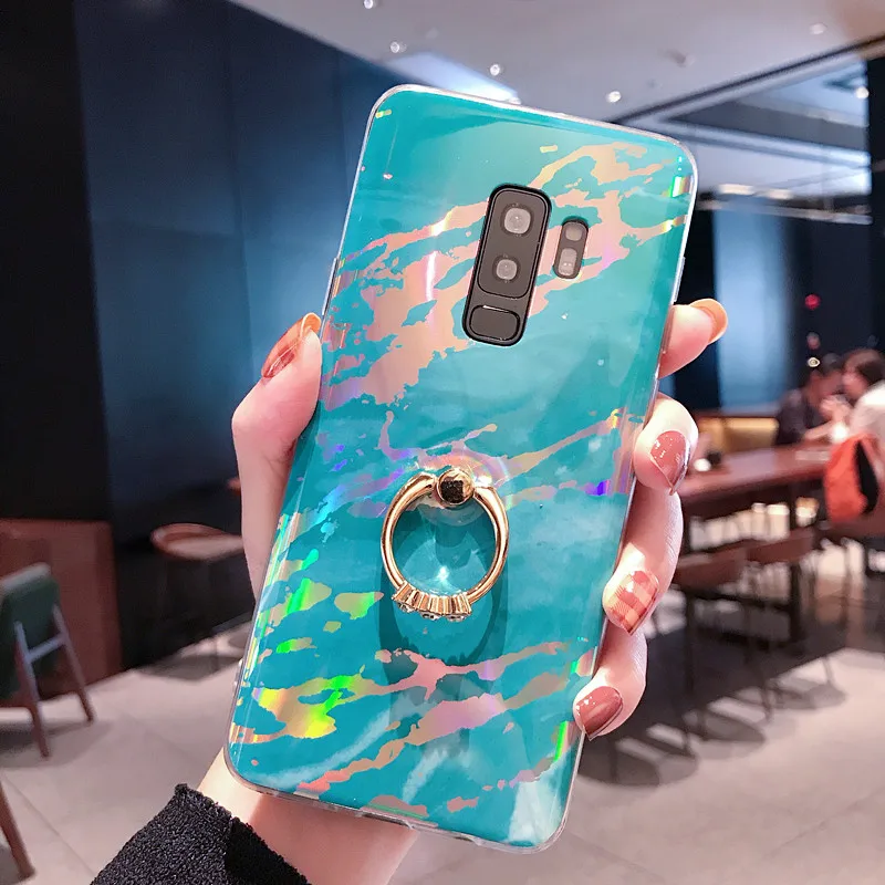 Лазерный чехол Ourpho для samsung S7 8 9 plus разноцветный мраморный 7Edge Note8 Note9 | Мобильные