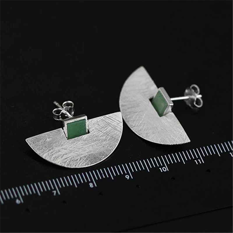 Женские серьги гвоздики из серебра 925 пробы с натуральным камнем|stud earrings|earrings