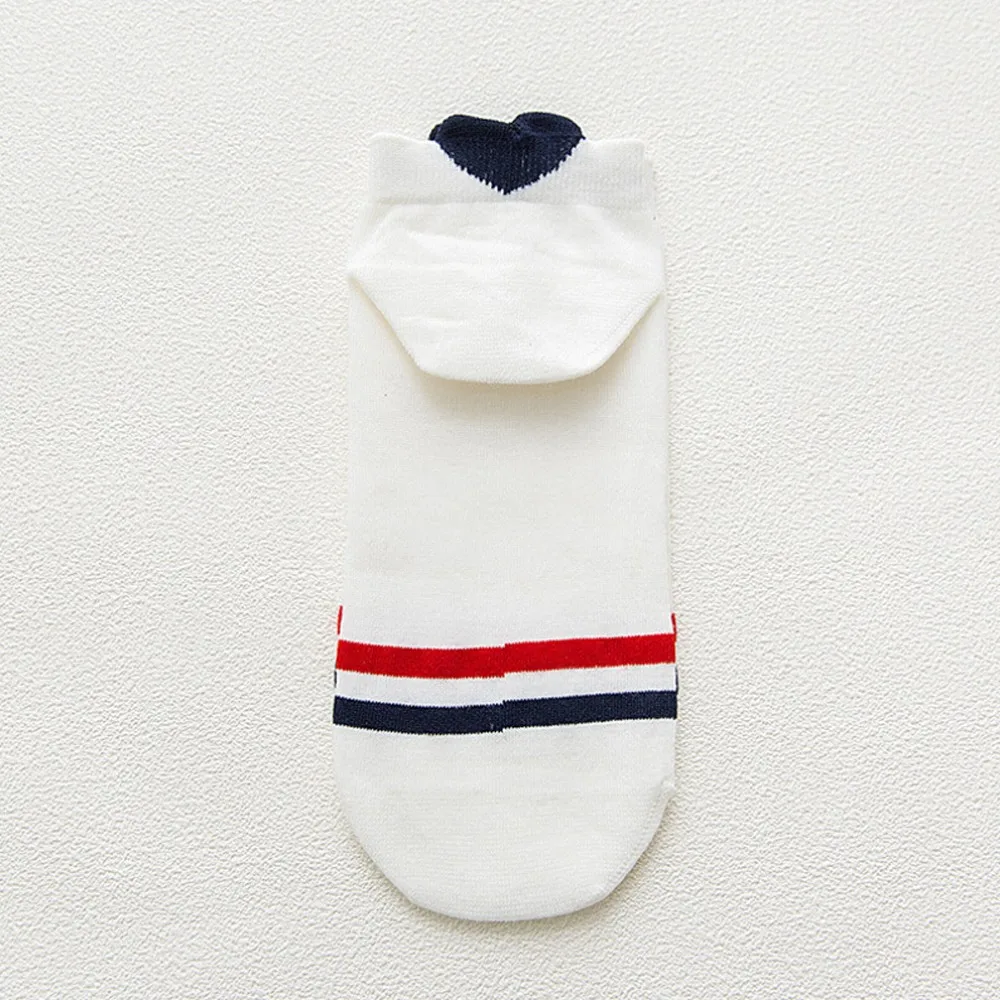 Милые женские носки повседневные хлопковые с сердечками для работы модные