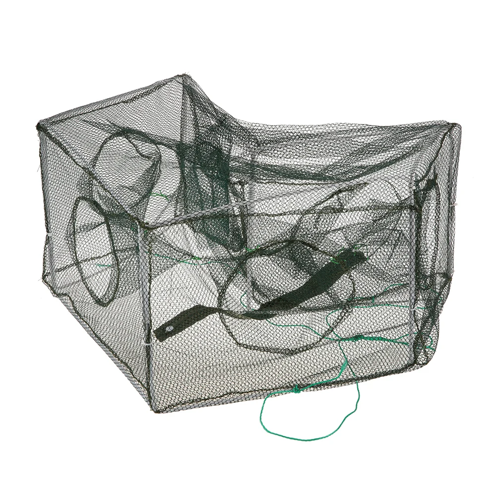 Складная рыболовная сеть с 6 отверстиями шестигранная ловушка для креветок