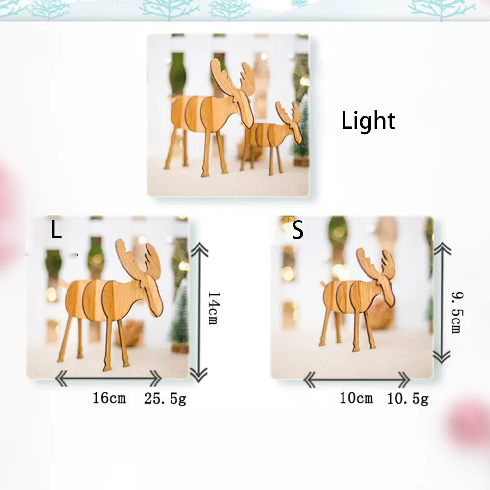 Визуальное прикосновение дерево лося олень рождественские украшения для