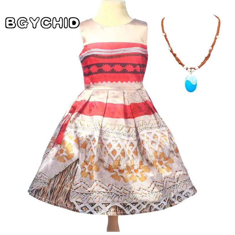 Моана костюм маленький авантюрист с открытыми плечами девушки Vaiana платье для