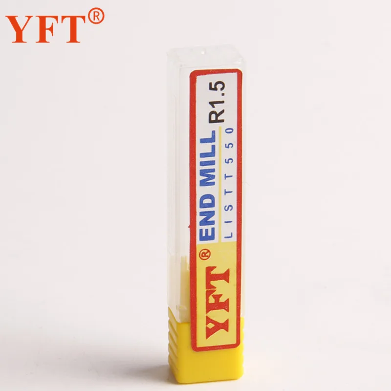

YFT 1PC End Mills Carbide Ball 2-blade Radius 1.5mm HRC 55 Degrees Tungsten Carbide Milling Cutters Router Bit CNC Tools