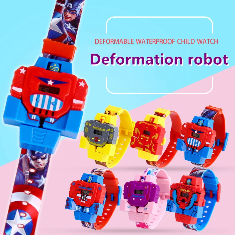 Детские часы Robotl с 3D-эффектом Водонепроницаемые цифровые электронные